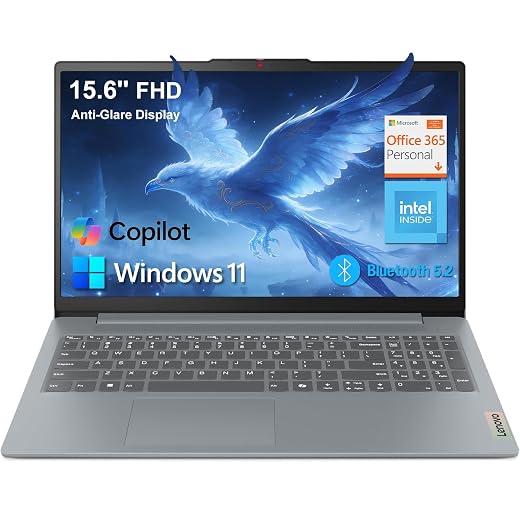 Lenovo 15.6" FHD Business Laptop, Intel Processor, 8GB DDR5, 128GB Storage