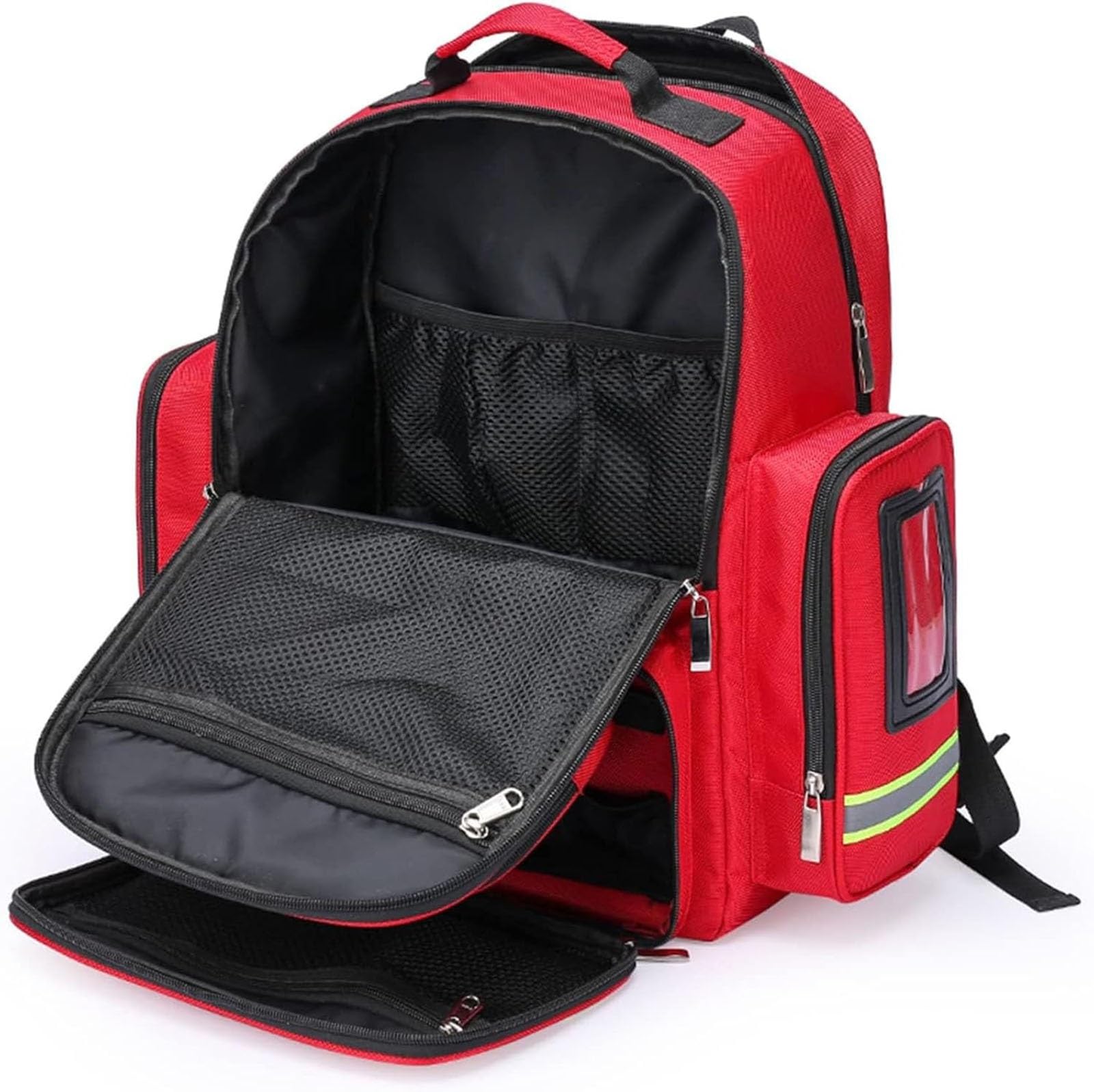 Mochila de Primeros Auxilios vacía, Almacenamiento, Mochila Emergencia | Kits de emergencia para traumatismos, ideal para senderismo, actividades al aire libre, viajes, acampadas y guarderías(Green)