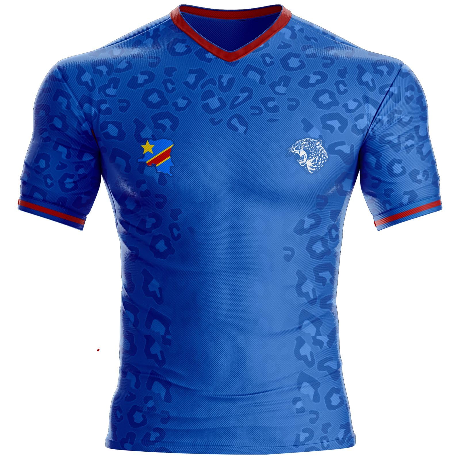 Trikot Kongo Fußball RDC-541 Kongolesische Flagge