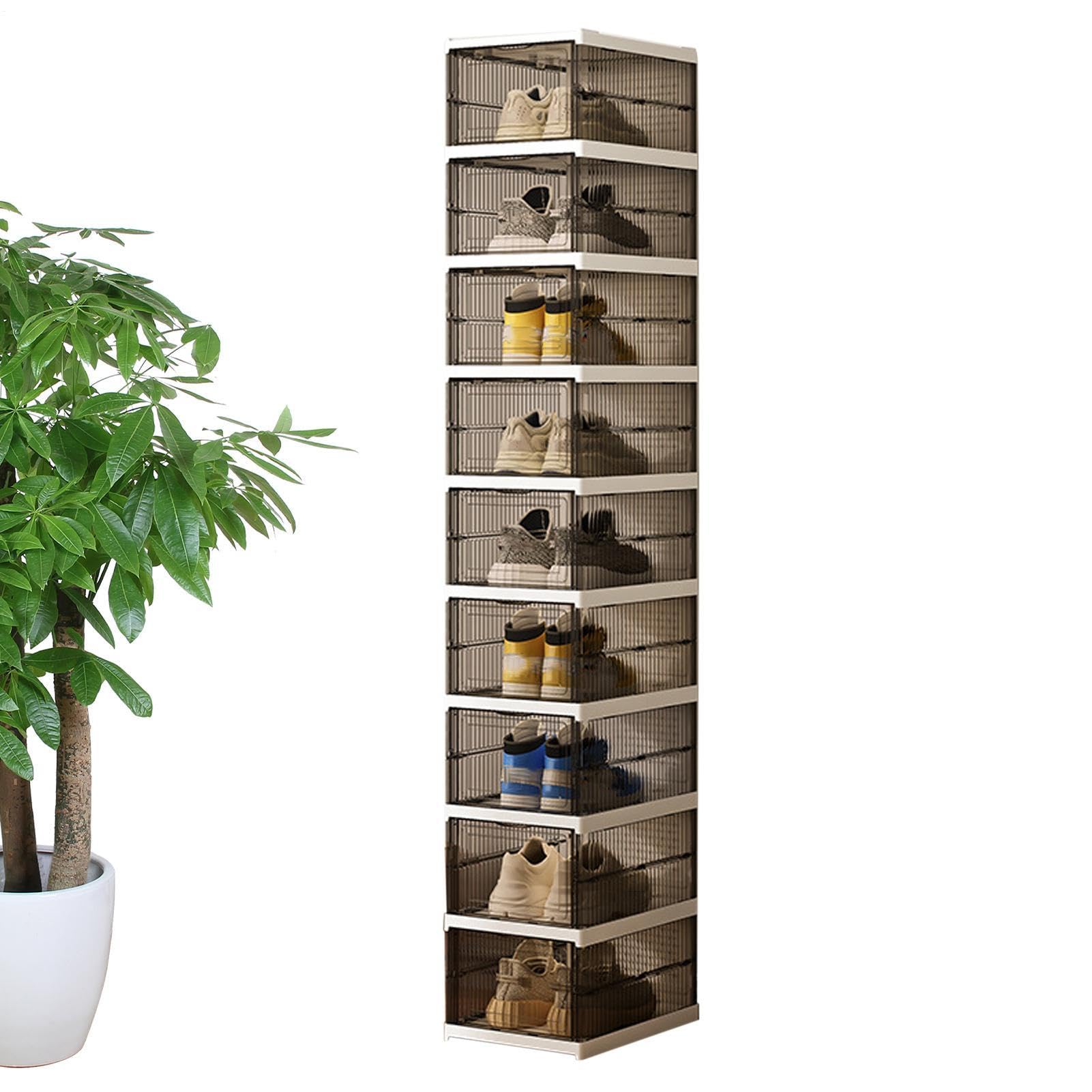 Multi Tier Folding Shoe Rack, Compartment Footwear Organizer, Household