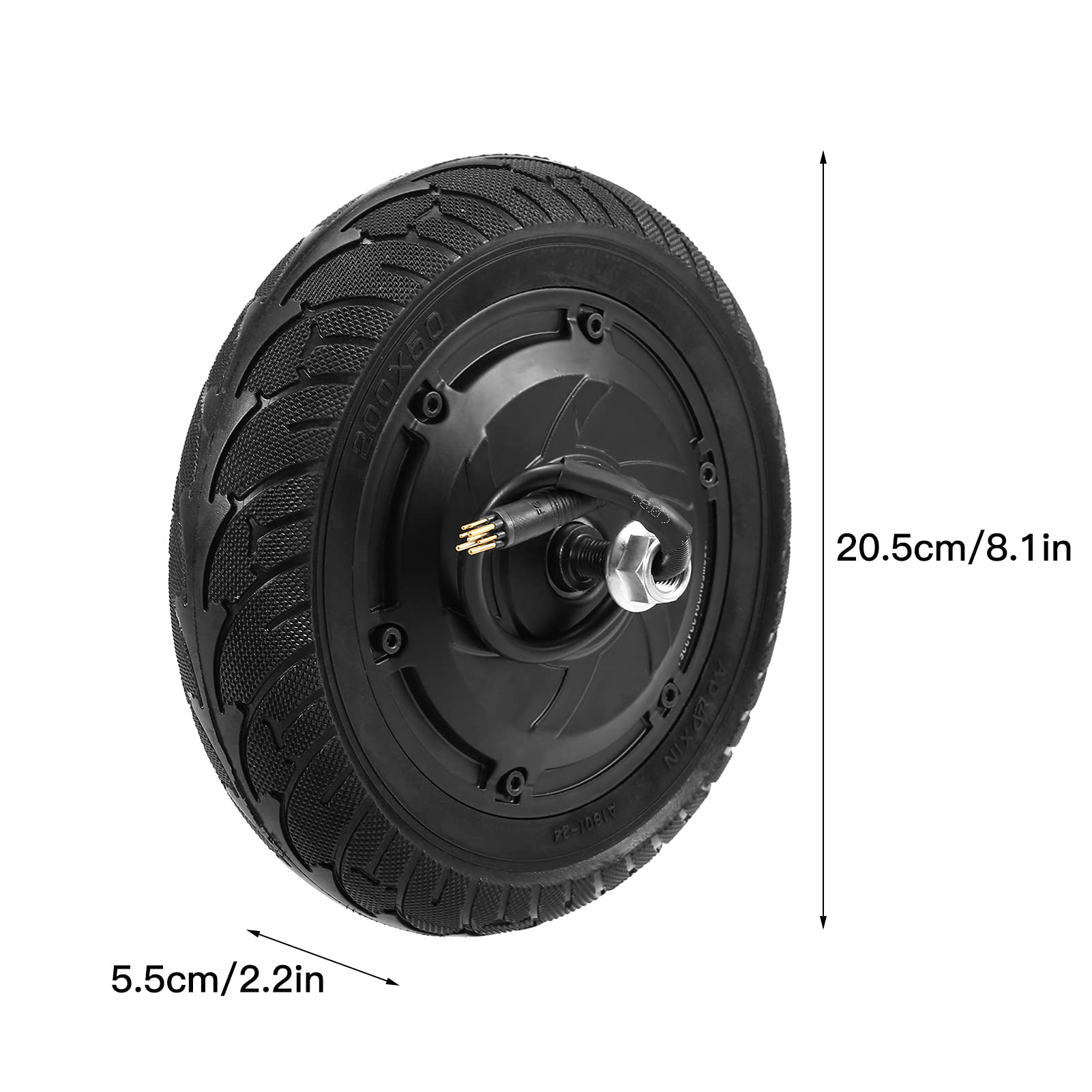 Lixada 350W Motore per Scooter Elettrico Pneumatico Ruota Anteriore Durevole Facile da Installare Motore del Pneumatico Solido Compatibile con Kugoo S1