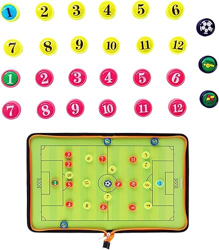 Miniatura 2 de 27 imanes de jugador con número, accesorios de tablero táctico magnético de alta calidad, juego de 27 imanes de gel numerados para entrenadores de