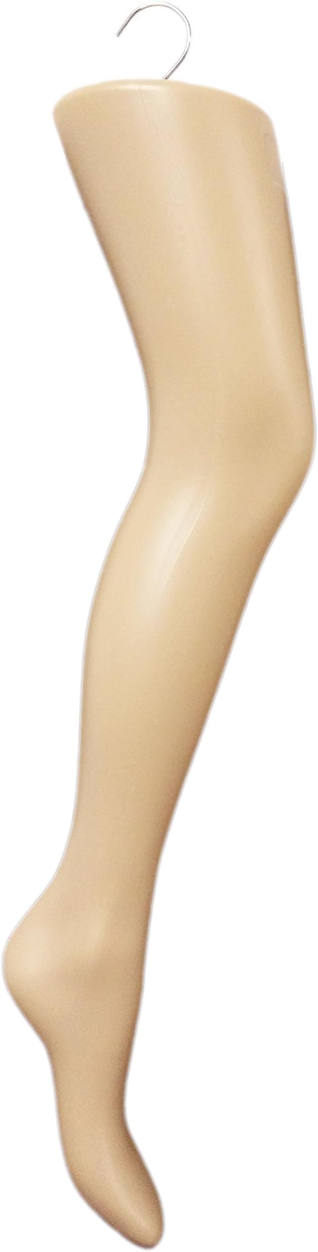 Plastic Women's Tall Thigh-High Hosiery Leg Display Form Hanger (Fleshtone)