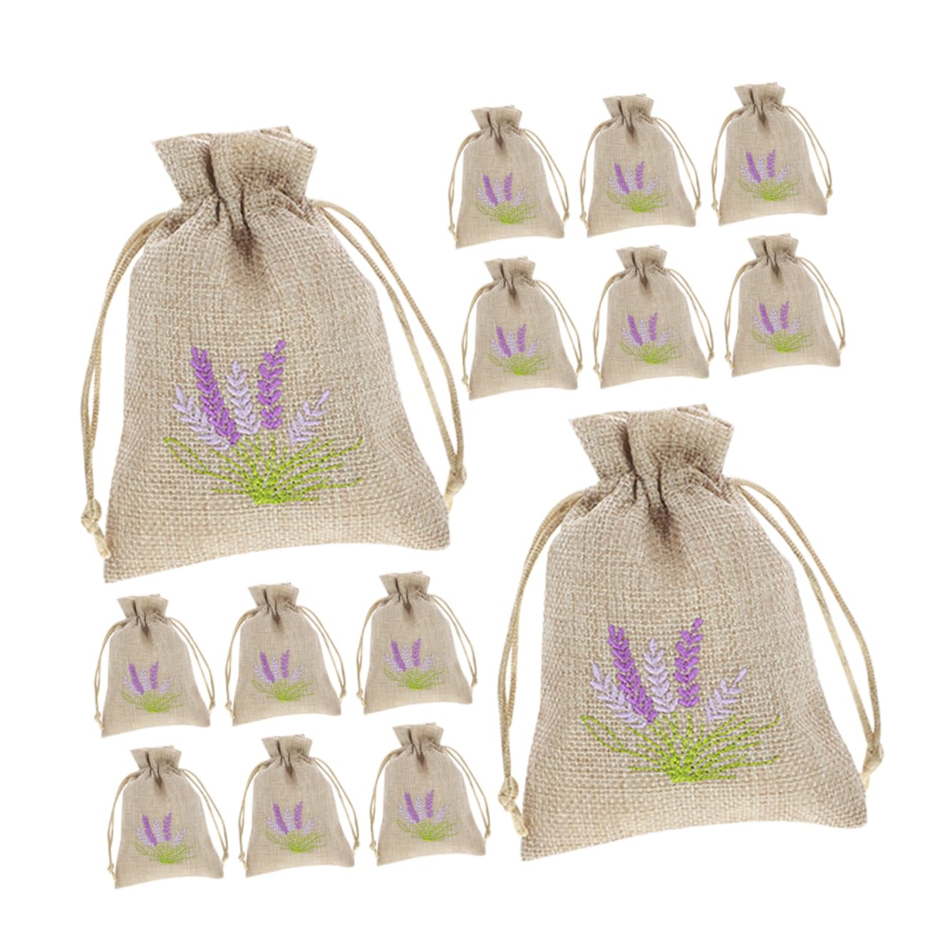 Garneck 22pcs Lavender Sachet Pouches Refillable Drawstring Bags for Dried Flowers Spices and Jewelry Organization Charming Embroidered Design for Versatile Storage