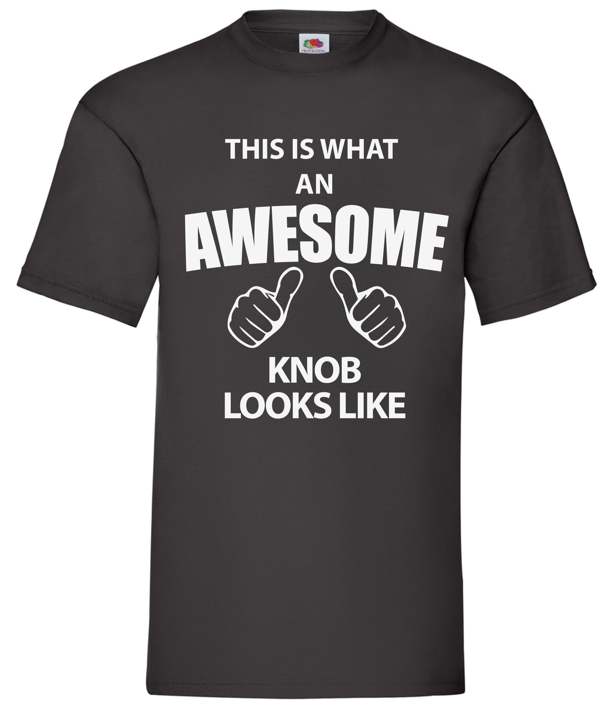 60 Second Makeover Men's Black Limited This Is What An Awesome Knob Looks Like Tshirt Size - Funny Novelty Tshirt Size - Xxl