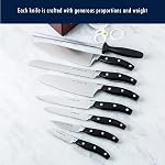 HENCKELS Forged Contour 9 Piece Kitchen Knife Set with Block- Stainless Steel, Ultra Sharp Blades, Knife Block Set, Dishwasher Safe