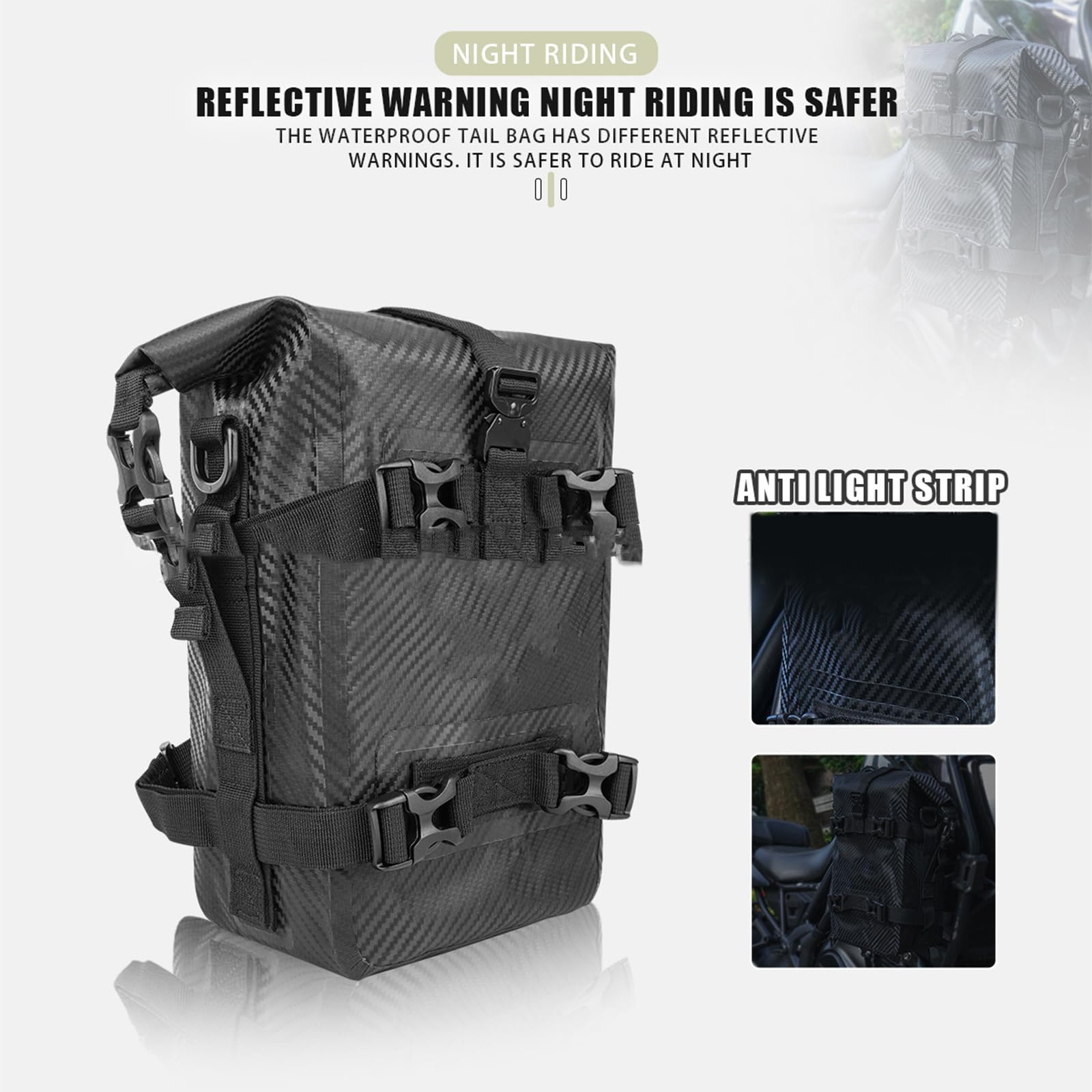 Motorradtasche mit schneller Installation und Entfernung, leichte Fahrradtasche, entworfen für Abenteuerbegeisterte, Motorradgepäck