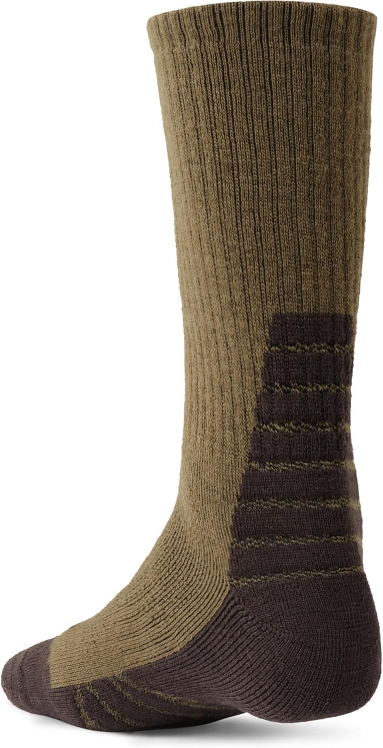 CQR 3 Pack Men and Women Wool Hiking Mid Calf Crew Socks, Moisture Wicking Breathable Outdoor Tactical Cushion boot Socks