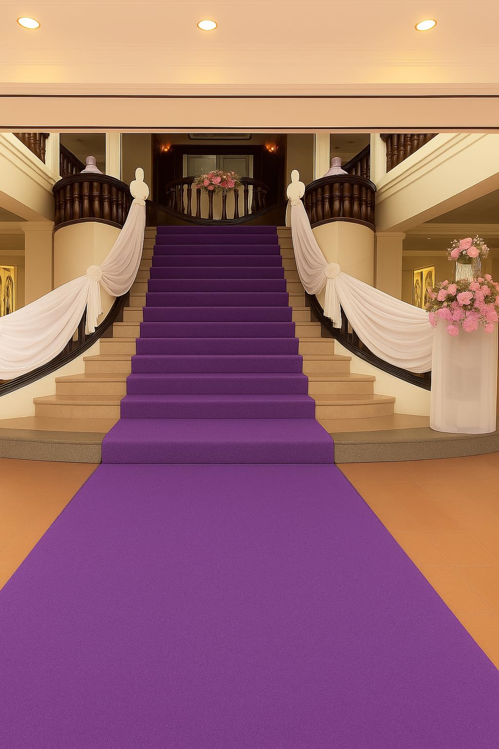 SERDECO DECORACIÓN - Moquetas para Ferias y Eventos |1 metro de (Ancho) X (Violeta, 5 metros de (Largo))
