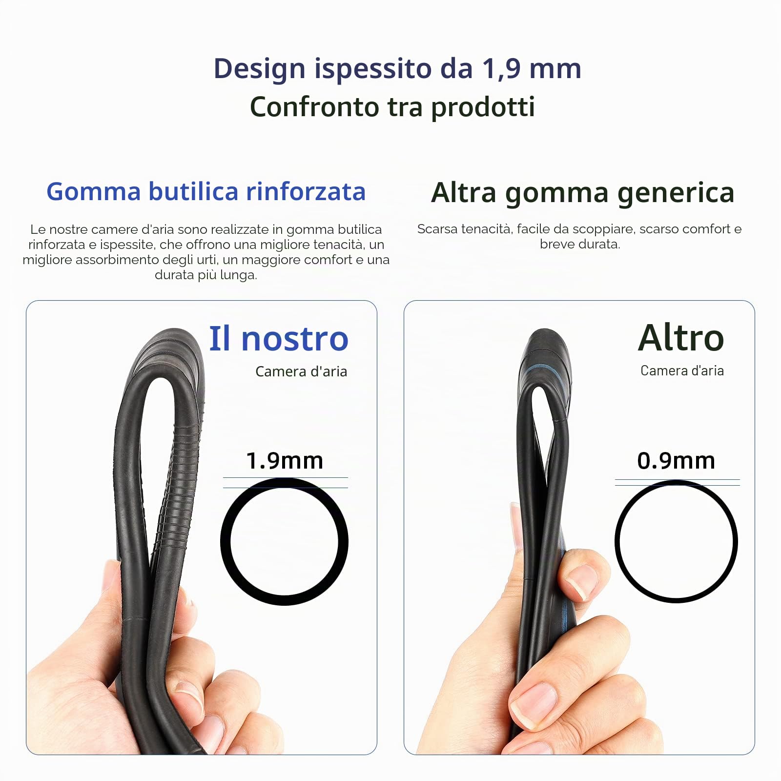 ulip 90/65-6,5 Pneumatici Offroad + Camera d'aria, Pneumatici Offroad Tubeless, per Dualtron Ultra Thunder Zero 11X Speedual Plus scooter, Pneumatici da 28 cm
