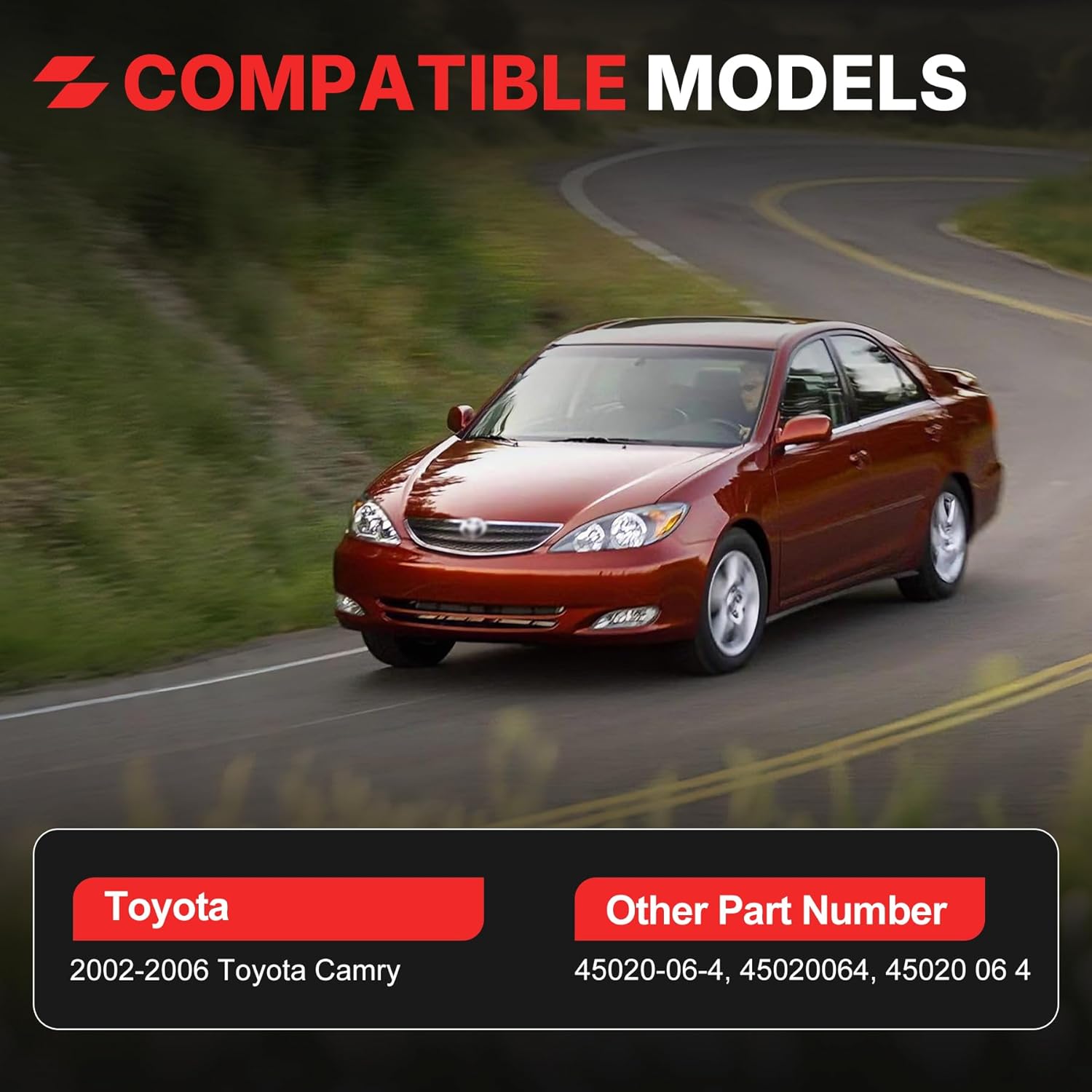 45020064 Ignition Lock Cylinder Switch W/Keys Compatible with 2002-2006 Toyota Camry No Chip Replace 45020-06-4 45020 06 4