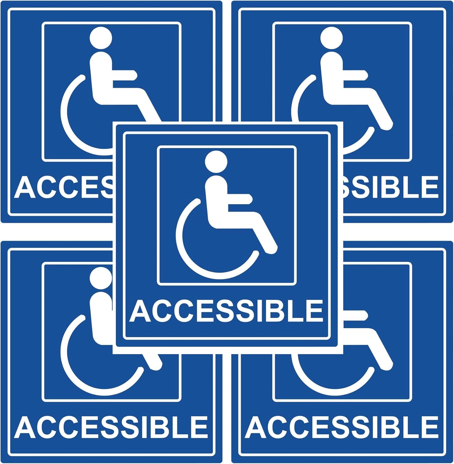 Disabled Wheelchair Symbol Labels Handicap Signs 3 Inch Disabled