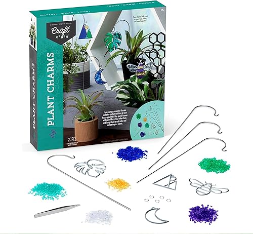 Craft Crush Kit de dijes para plantas  Hace 4 dijes de atrapasoles para plantas  Estacas de jardín de metal y adornos decorativos para amantes de