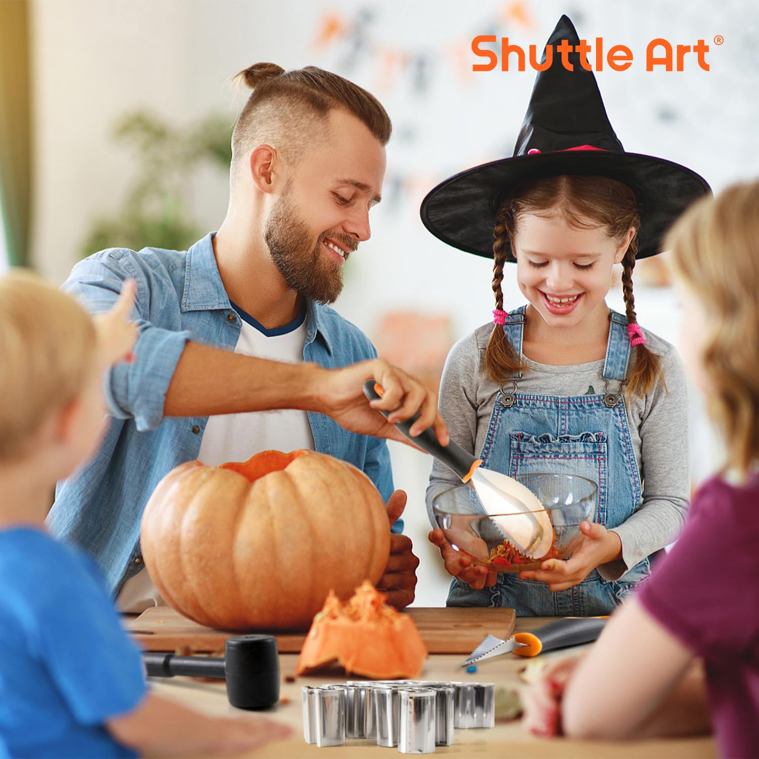 Shuttle Art Kit per intaglio zucca 29 pezzi acciaio inox per Halloween
