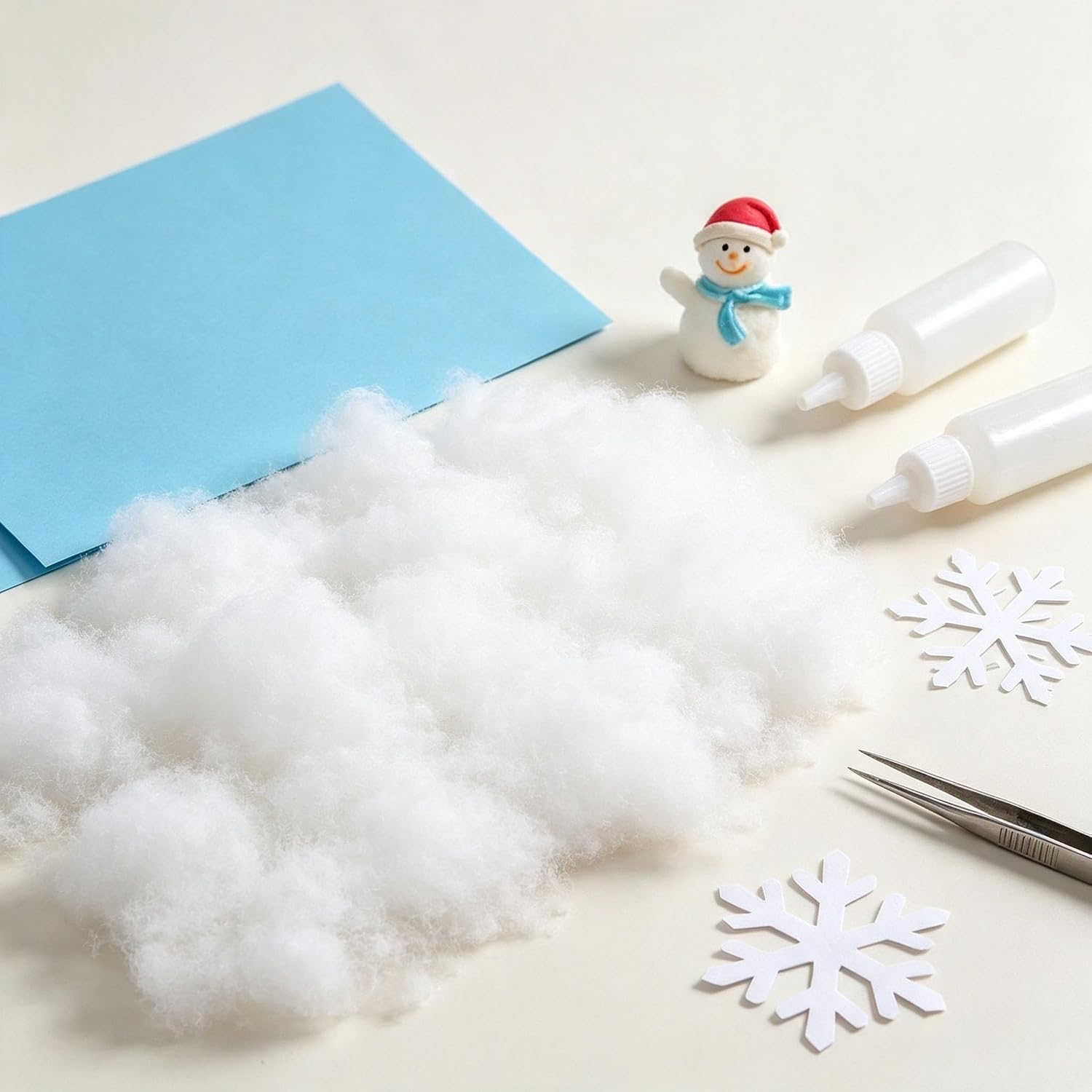 Christmas Fake Snow Cotton,Artificial Snow Stuffing White Fluff Decor