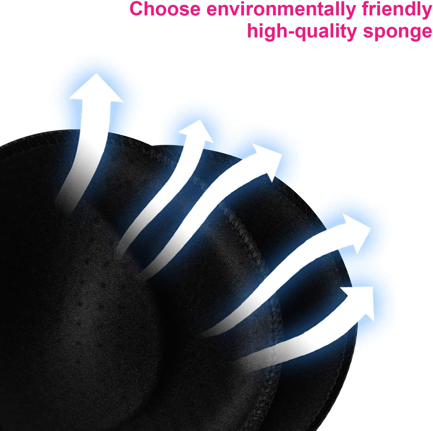 TopBine Round Yoga Bra pad Sports Bra Inserts pads A/D C/D Black