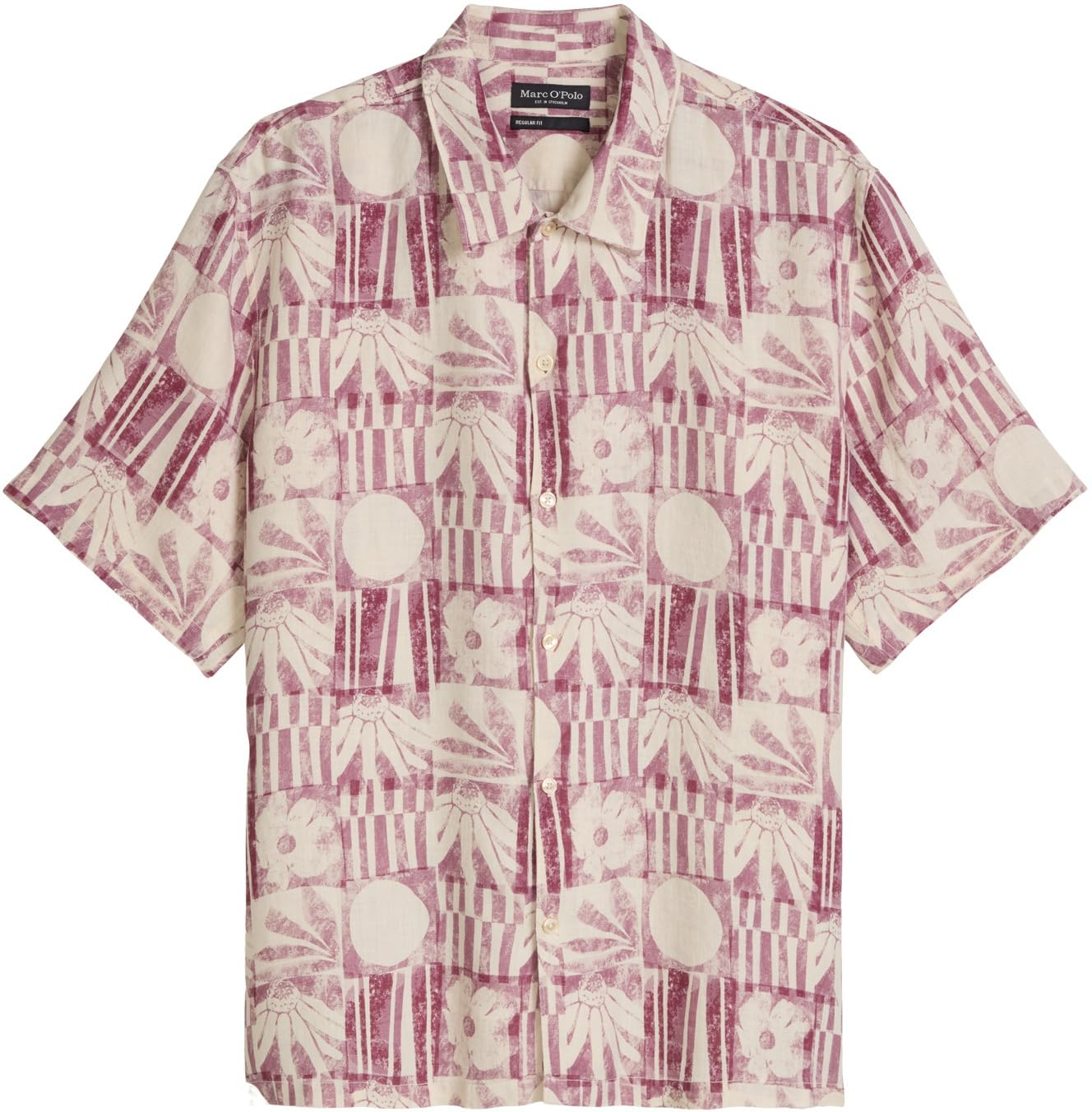 Marc OߴPolo Uomo Camicia in lino con collo bowling Big & Tall