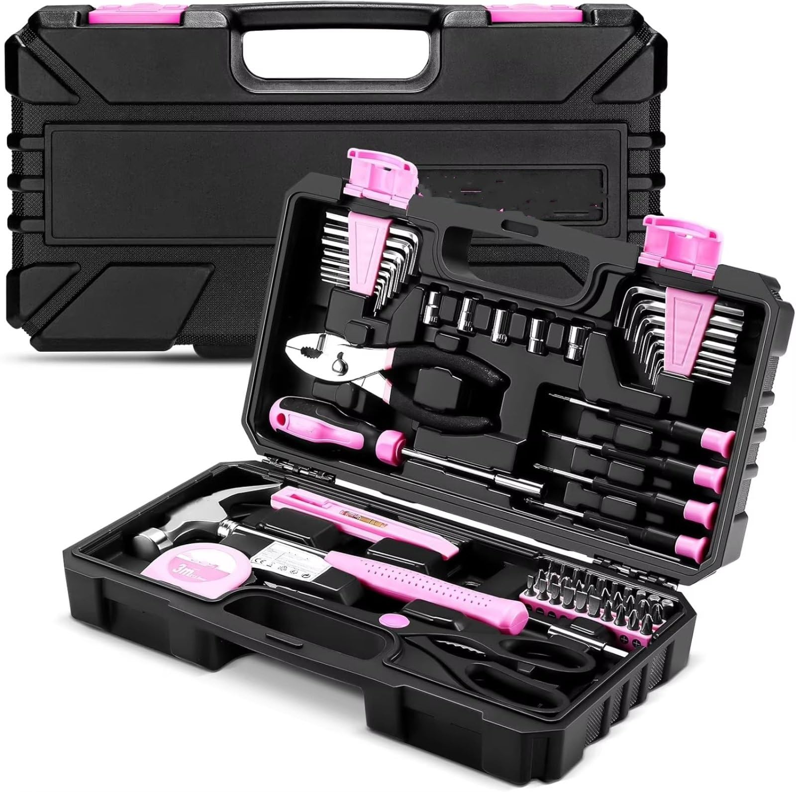 Set attrezzi da meccanico Cassetta Degli Attrezzi 62 ​​pezzi Strumenti Fai Da Te Kit Di Attrezzi Per Casa, Ufficio E Casa Per Auto Con Utensili Manuali Strumento Di Riparazione Auto