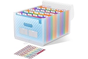 ThinkTex Expanding File Folders for Kids Artwork Storage and Organization