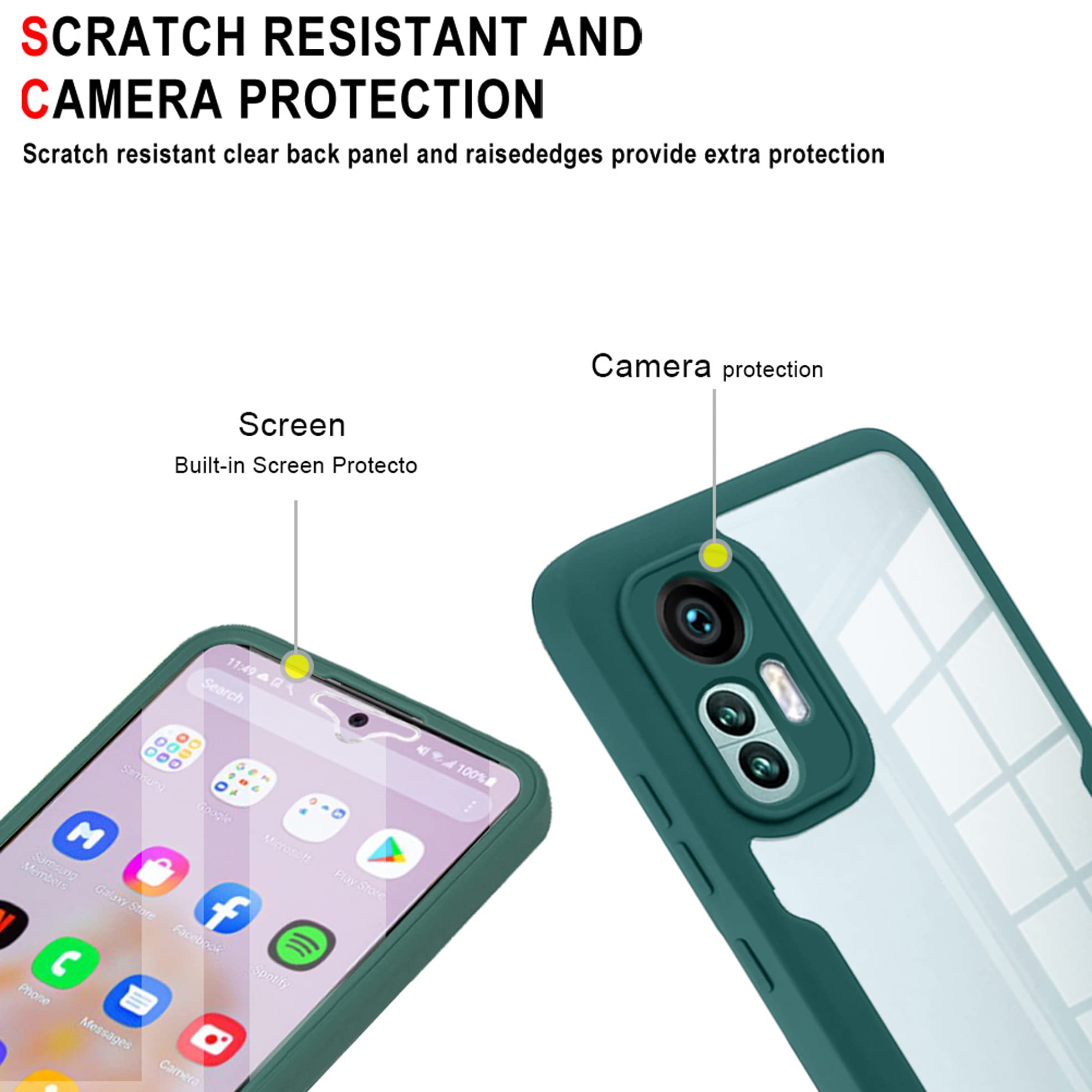 GOKEN Cover Per Oppo A76/A36/Realme 9i - Custodia 360° Con Pellicola Integrata, Paraurti In TPU E Retro Rigido, Viola