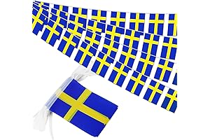Sweden String Flag Pennant Banner for Patriotic Celebrations