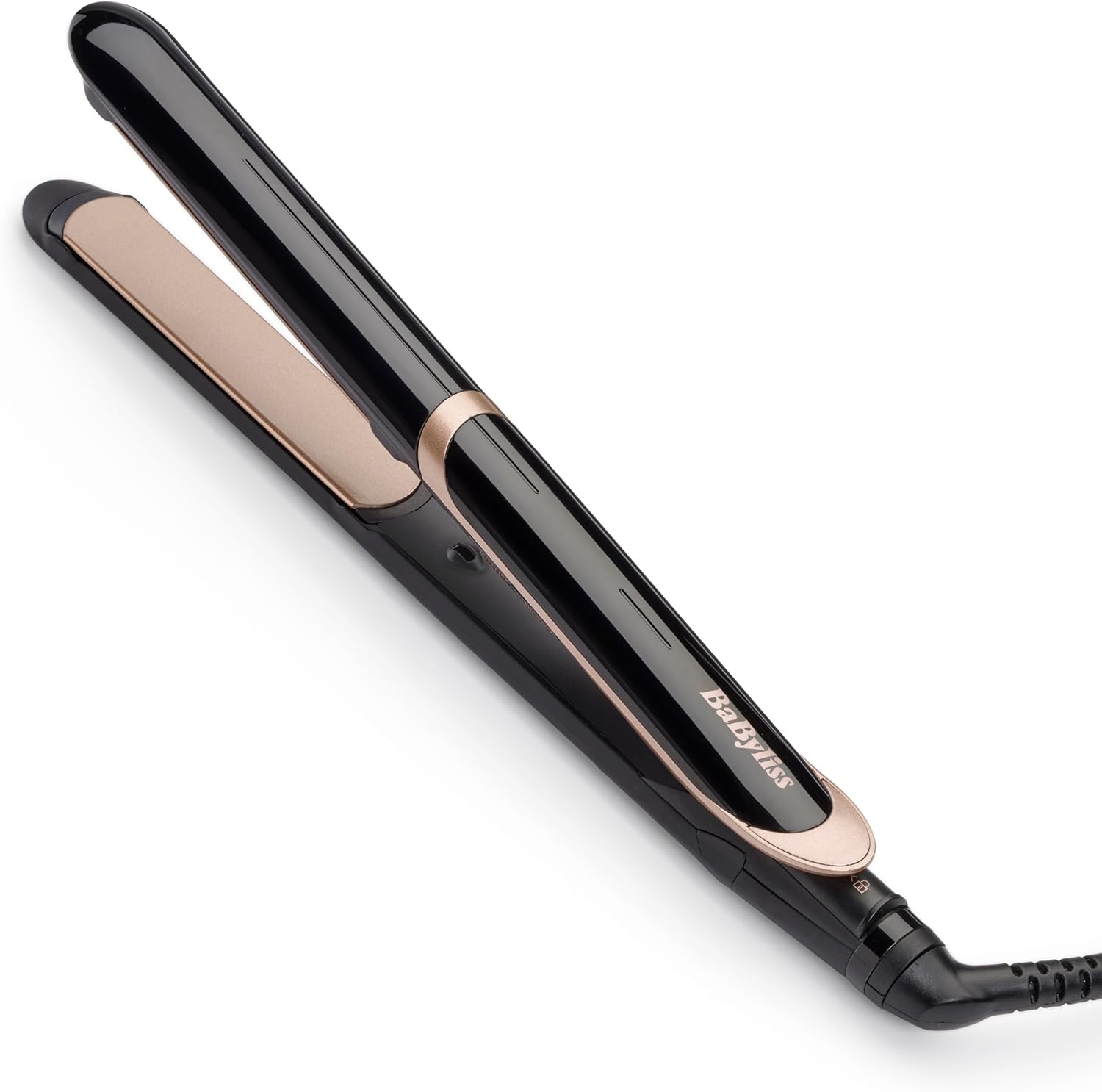 BaByliss Plancha de Pelo Super Smooth - Tecnología iónica anti frizz, Alfombrilla térmica, Placas de cerámica para peinados ultrasuaves, Calentamiento rápido, 6 ajustes de 140°C a 235°C , ST393E