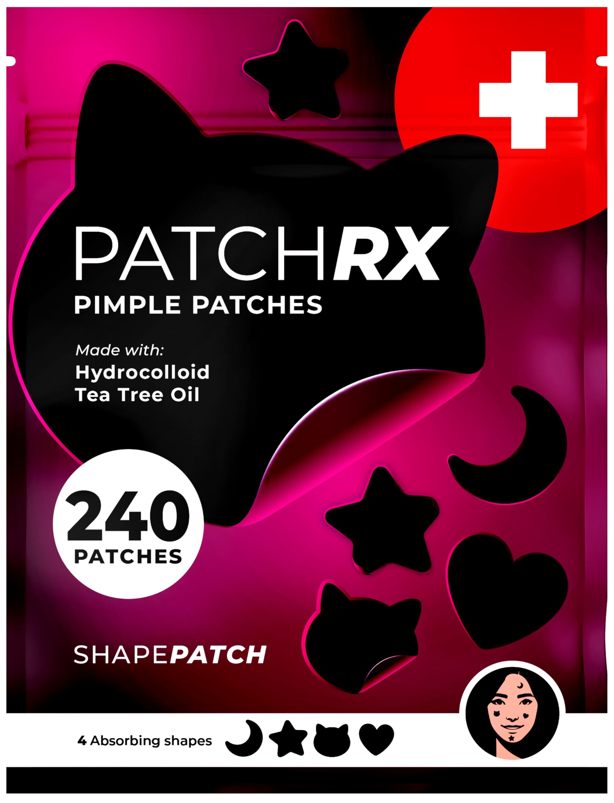 Pimple Patches for Face Cute (Moon, Star, Cats, Heart), Zit Patches Star Sticker