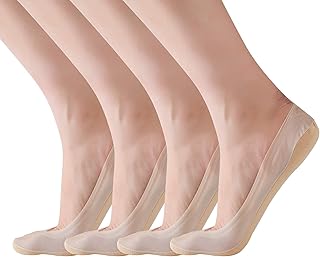 No Show Socks Womens Low Cut Liner Non-Slip Thin Causal Line for Flats Boat 4 to 6 Pack