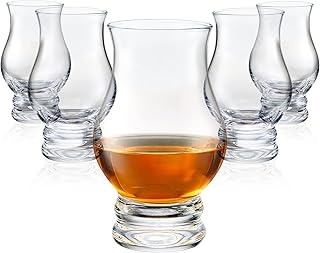 Whiskey glasses Set of 6 - Sake Sets, Clear Shot Glasses Bar Set, Old Fashioned Drinking Glasses Gift Set, Brandy Snifter Whisky Glass for Scotch Bourbon Liquor Tequila Gin Tonic Cognac Vodka Cocktail