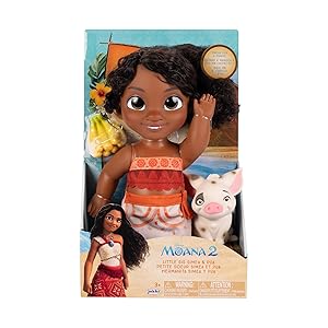 Disney Moana 2 Little Sis Simea Doll & Pua Figure - Doll Playset for Girls Officially Licensed, Makes Great Birthday Gift, Gift for Girls and Boys