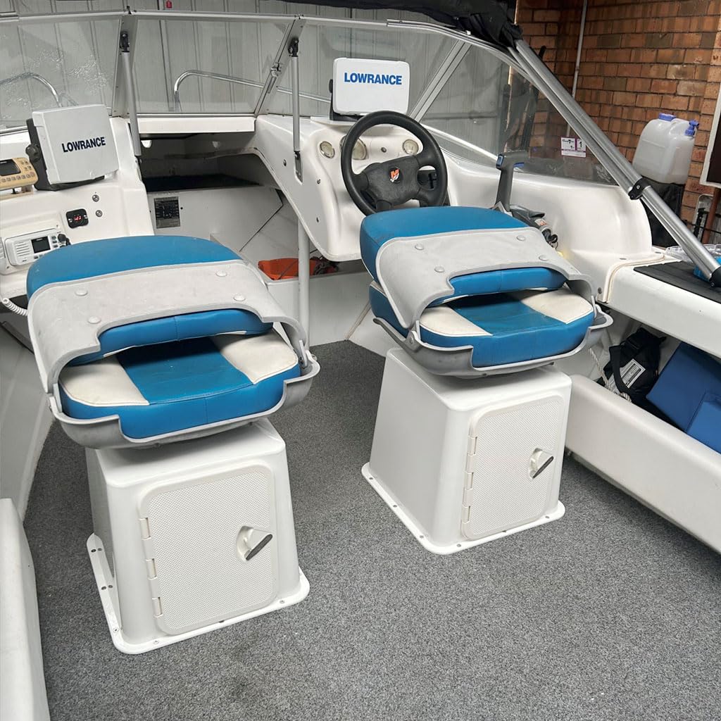 Oceansouth Coffres de siège de bateau avec trappe de rangement étanche (520mm)