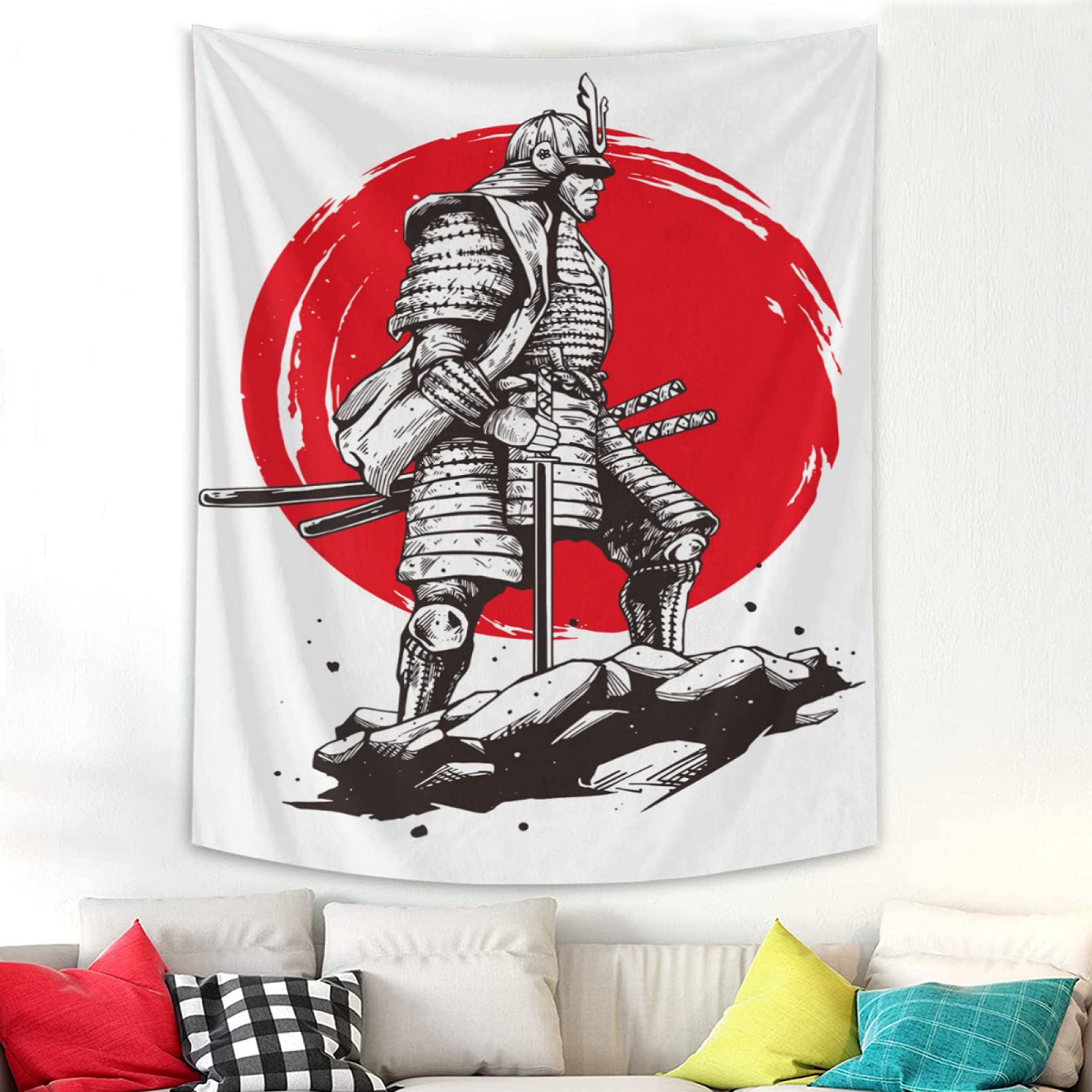 Mutakin Arazzo samurai giapponese da appendere alla parete
