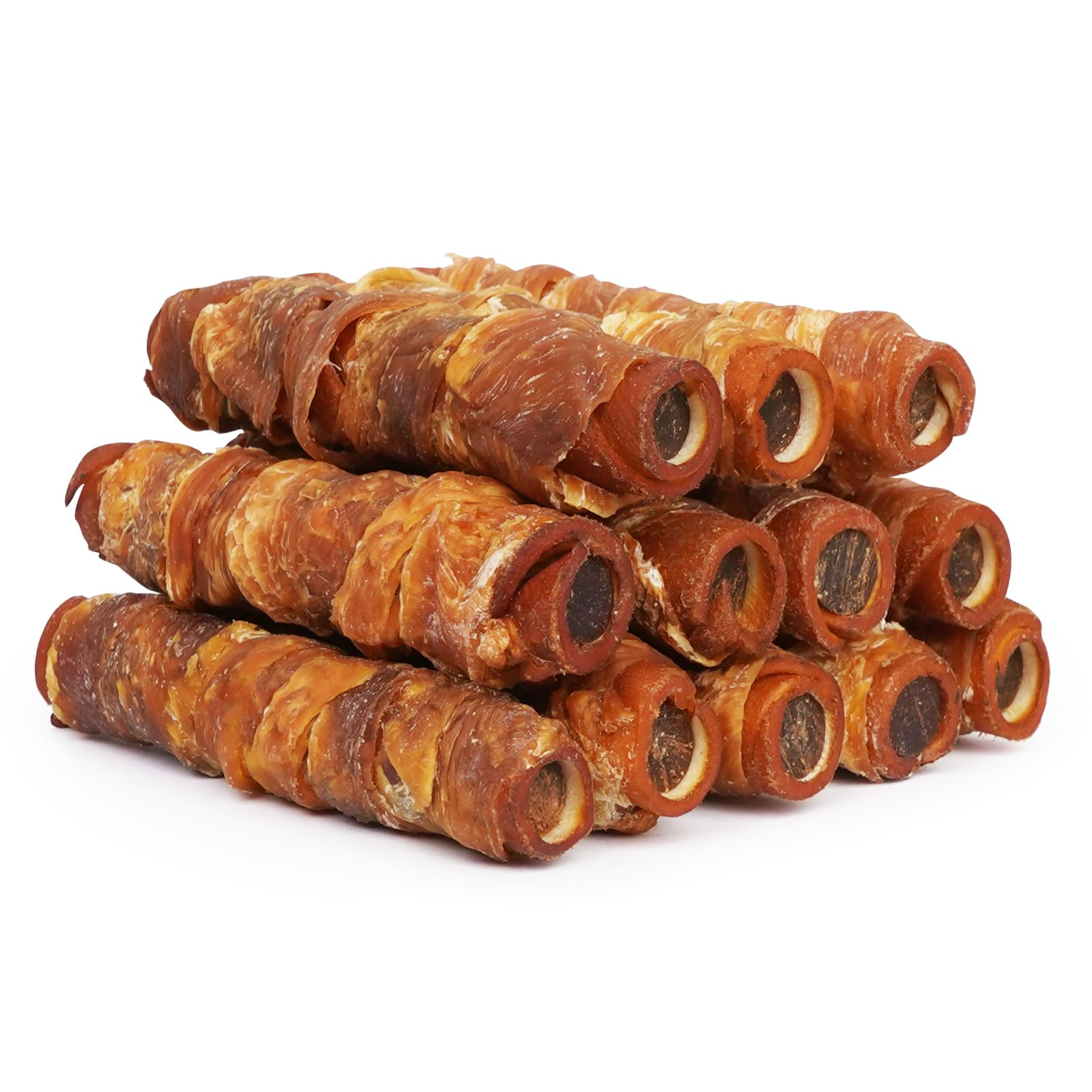 MON2SUN Dog Treats, 5 Inch Chicken Liver-Stuffed Rawhide Rolls, 21.2oz