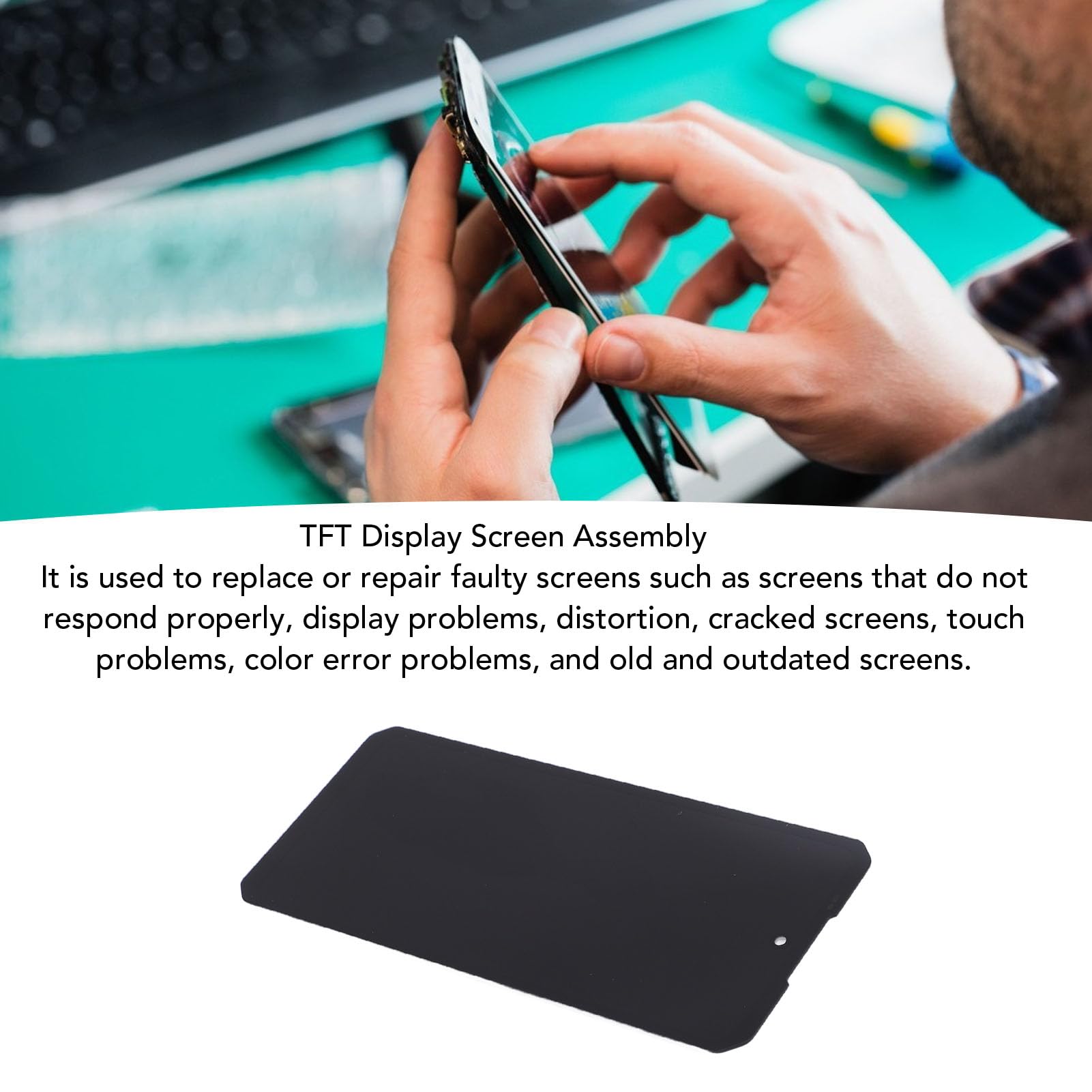 Kadimendium Telefon-Bildschirm-Ersatz-Touchscreen-Digitizer-Baugruppe für IiiF150 B2 Ultra B2 Pro Hochempfindliches TFT-Display-Reparaturset