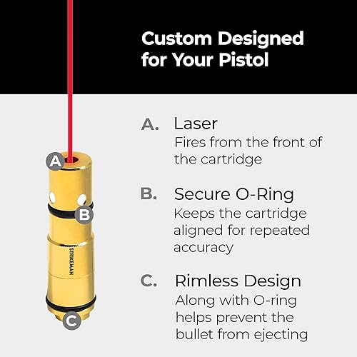 Miniatura 9 de Strikeman Cartucho de entrenamiento láser Dry Fire - Ideal para práctica de tiro al blanco con pistolas, fabricado para el sistema de entrenamiento