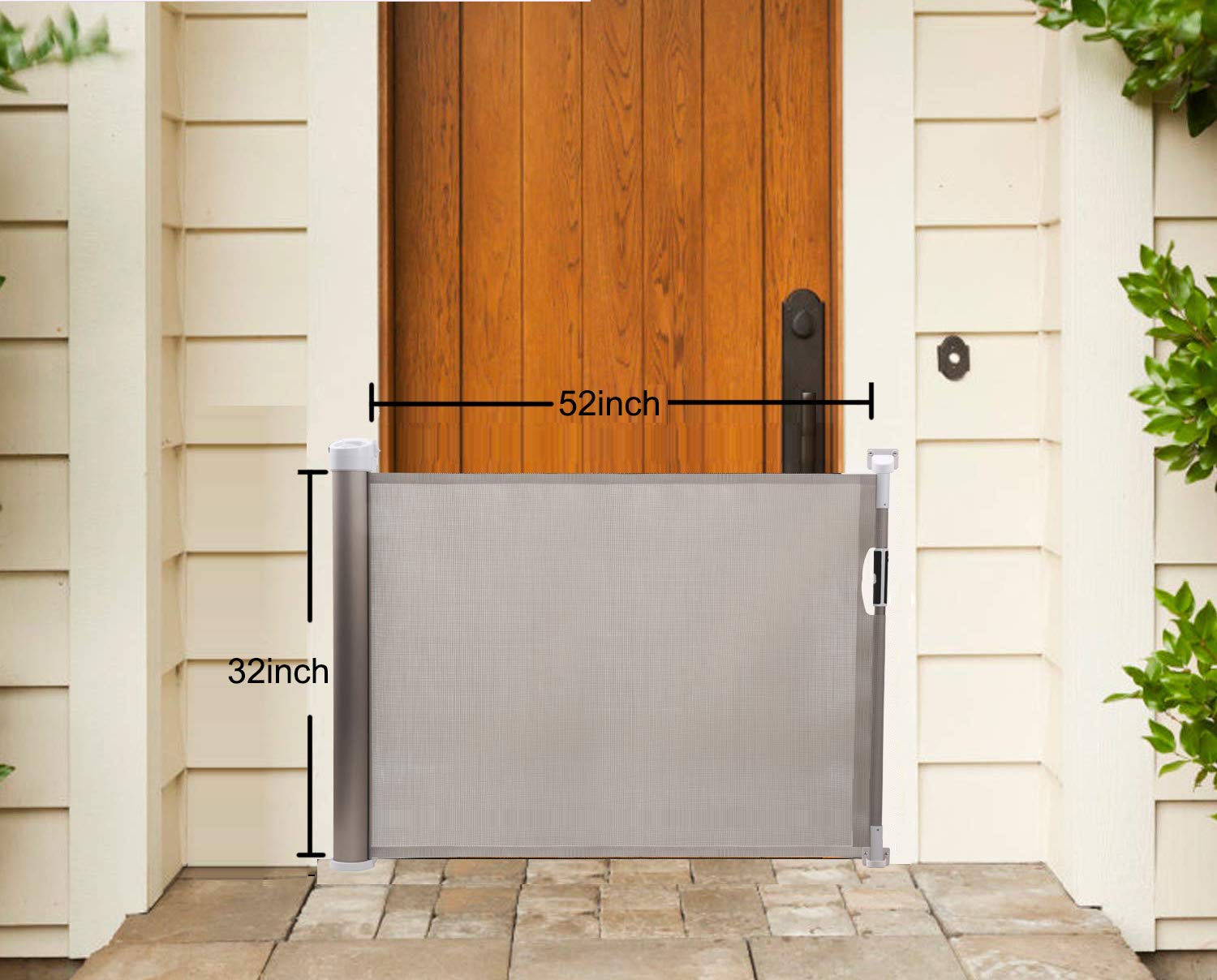 Buy Retractable Baby Gate Support Three Directions 52 INCH Wide Mesh