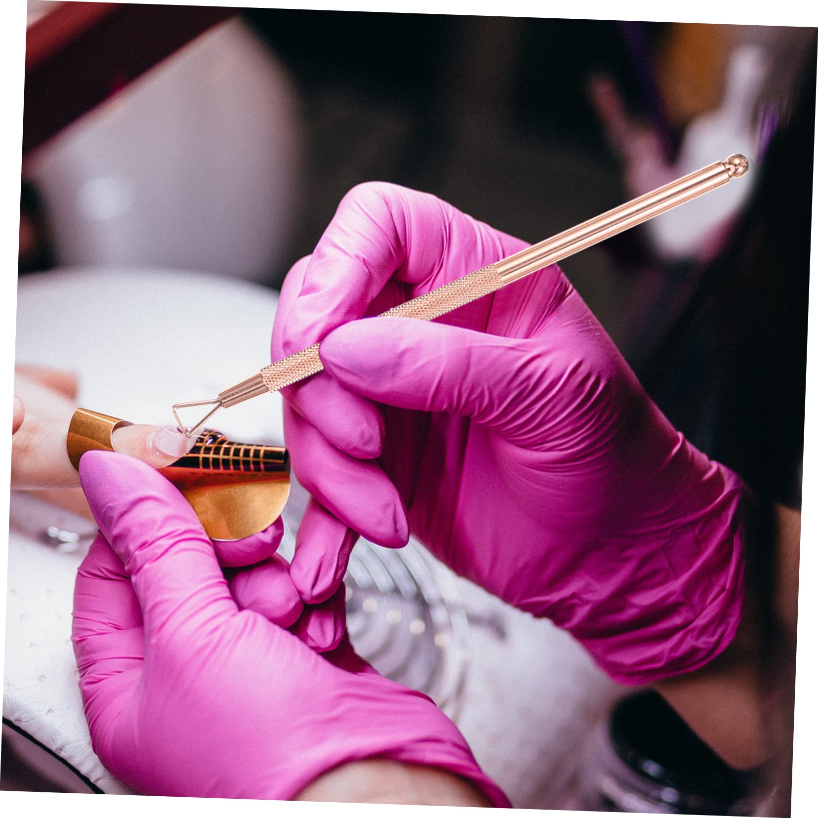 FOMIYES Nail Scraper for Gel Removal Multifunctional Cuticle Pusher Stainless Steel