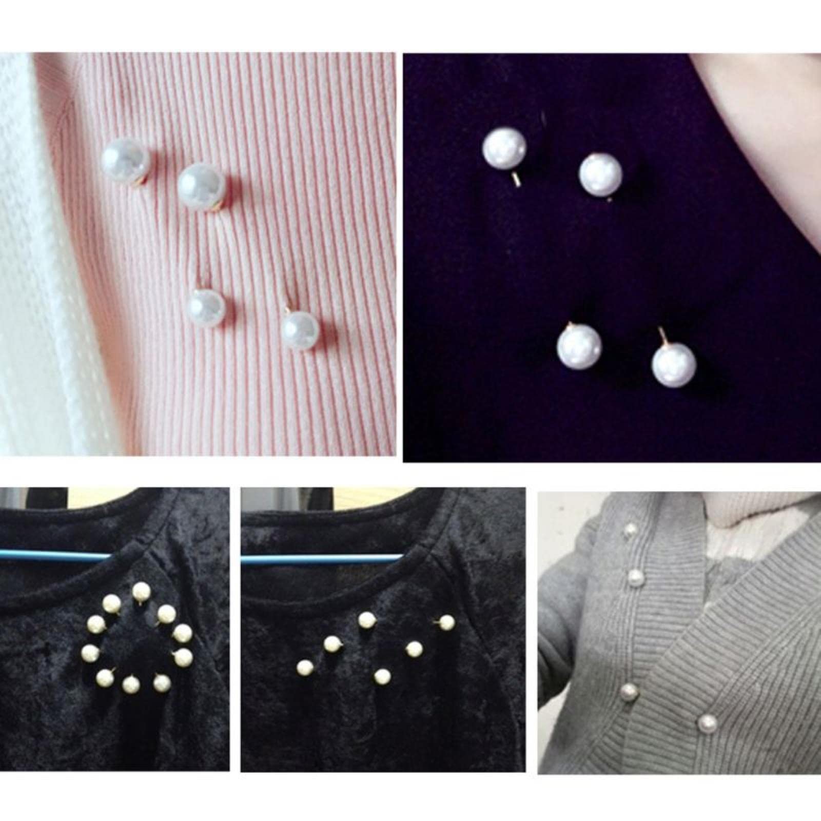 Schmuckdekoration, 5 Stück Klassische Broschen mit Doppelperle, Pullover, Schalclip, Sicherheitsnadel, Schmuckdekoration für Damen,