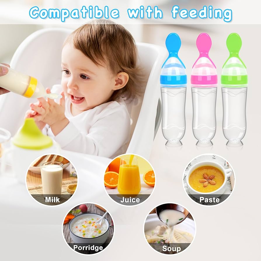 ERINGOGO Supplement Food Squeeze Feeder With Food Grade Silicone Spoon