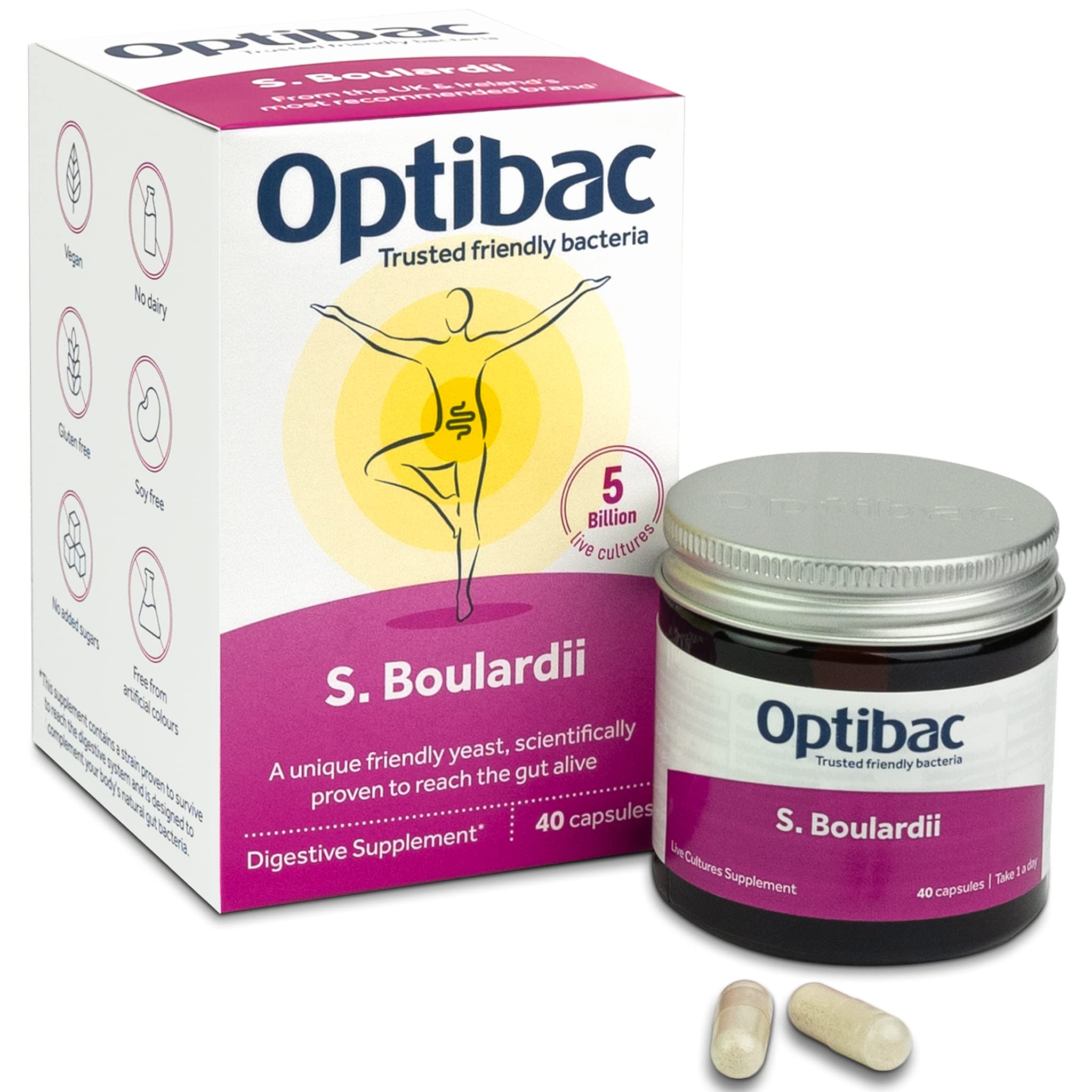 Optibac Probiotics Saccharomyces Boulardii Vegan Scientifically