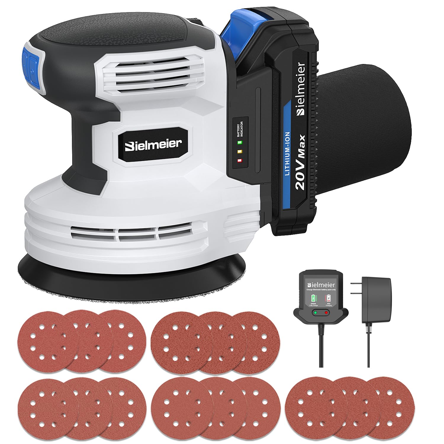 Bielmeier 20V Cordless Random Orbital Sander Kit