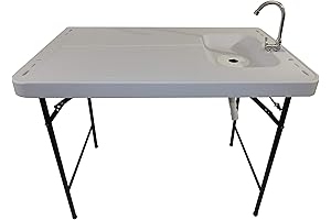 OLD CEDAR OUTFITTERS Extra-Large Fish and Game Cleaning Table with Sink and Folding Legs