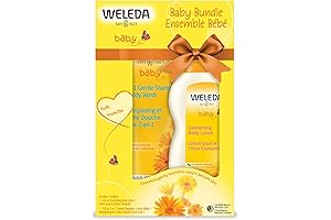 Weleda Baby Calendula Body Lotion and Shampoo-Body Wash Bundle