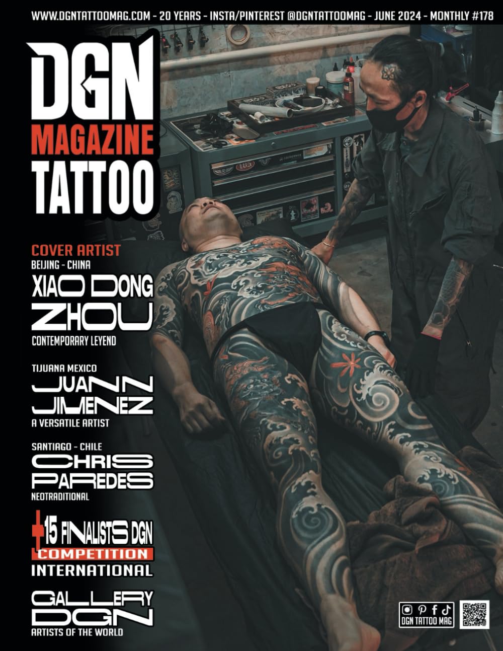 DGN Tattoo Magazine 20 Years #178 + 15 Finalists Contest International, book of tattoos: more than 100 tattoo for real, professional and amateur ... that will inspire... for your first tattoo Paperback – July 8, 2024