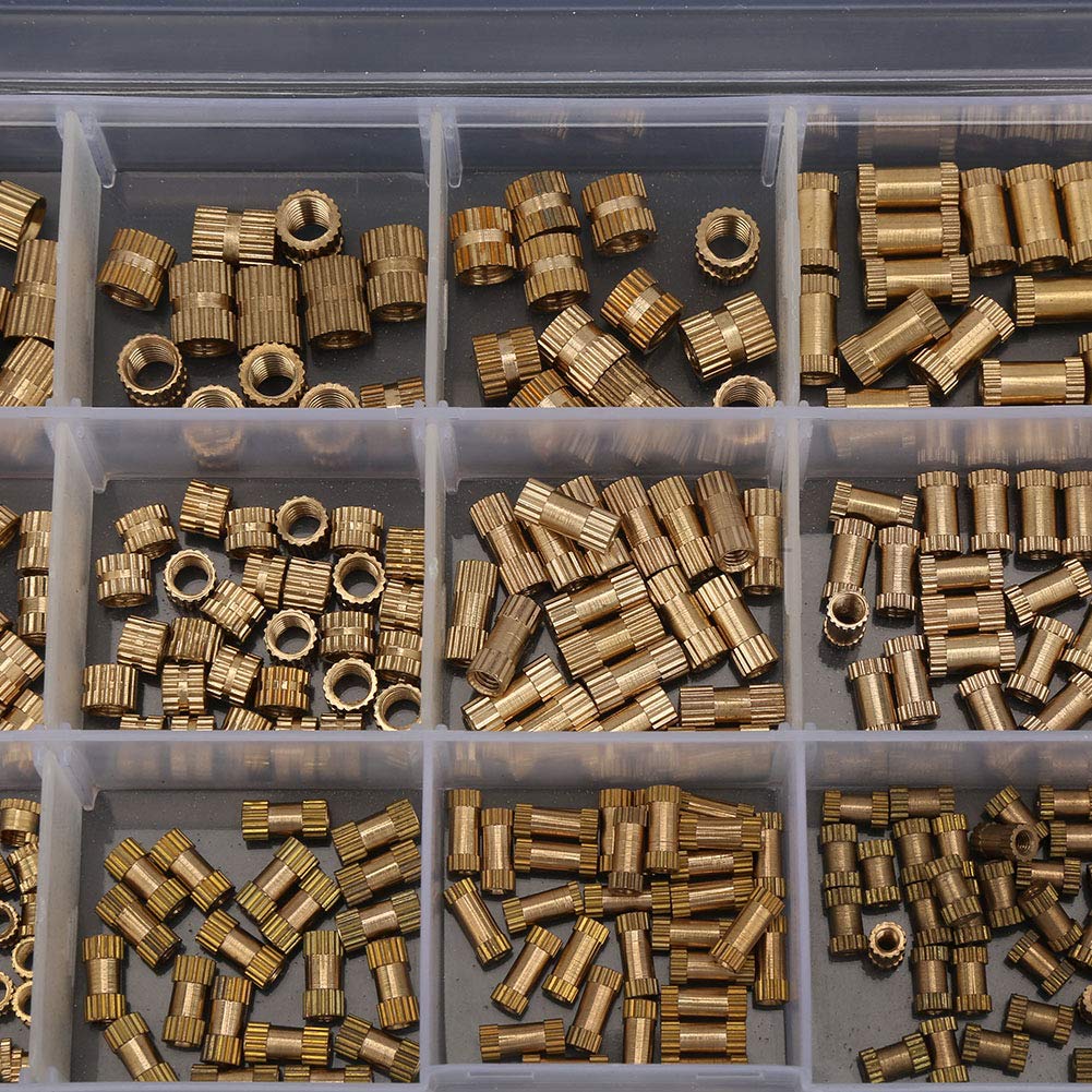 330Pcs M2 M3 M4 M5 with Box Isolation Column, Brass Insert Nut, Isolation Column Knurl for Electrical Equipment