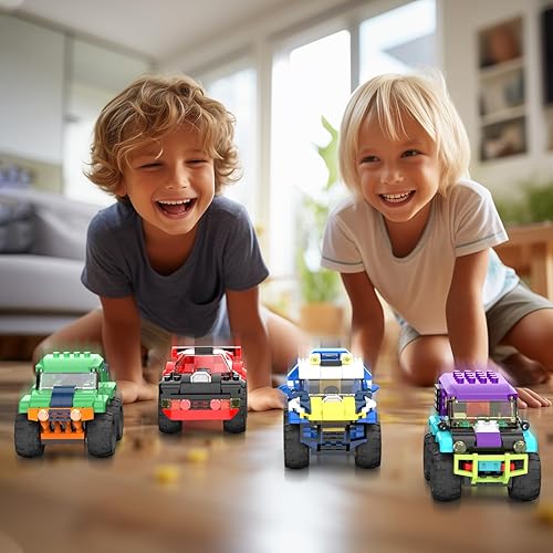Miniatura 5 de TG BLOCKS Monster Truck - Juguete de construcción de micro ladrillos para niños y niñas, juguete de construcción para niños, juguete de construcción