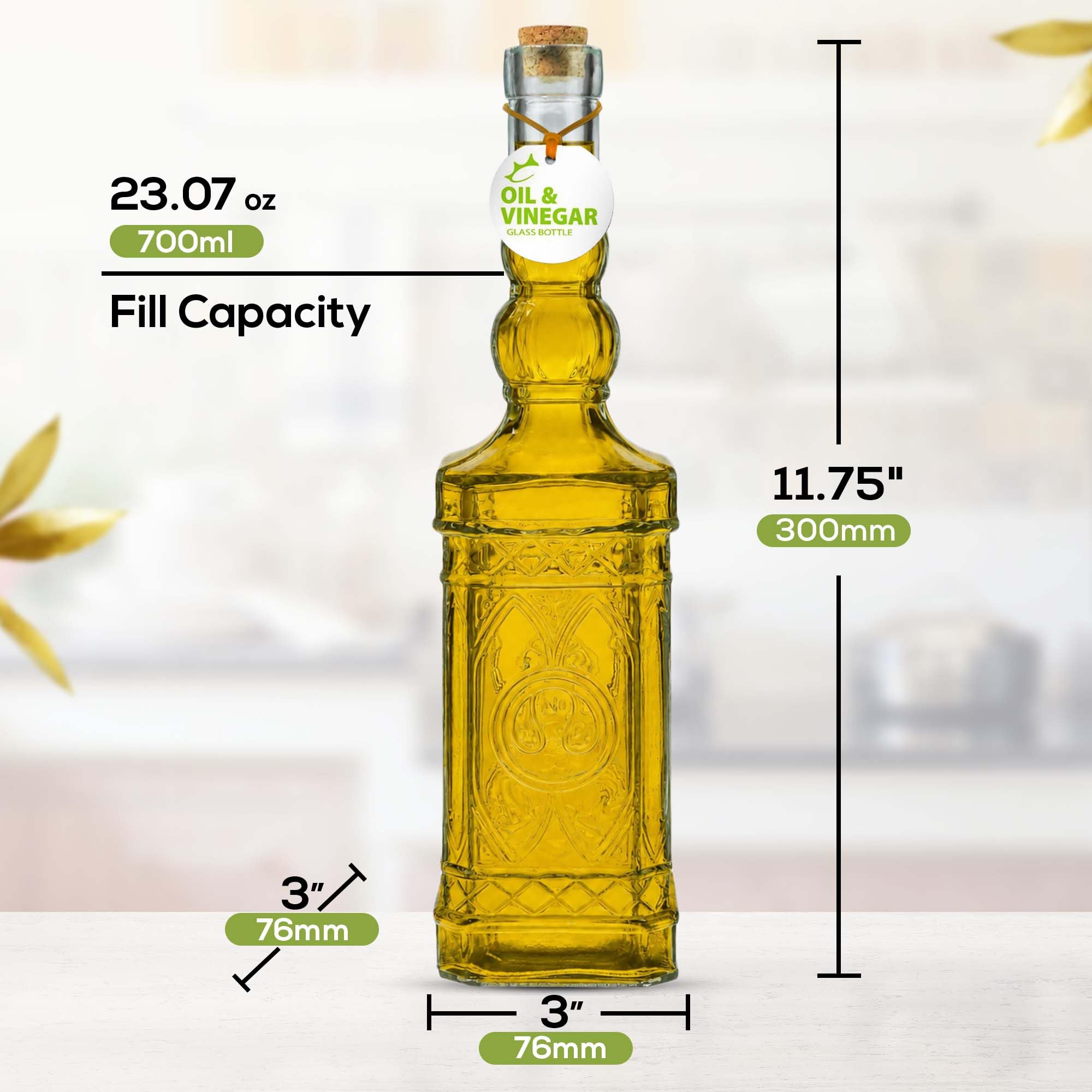 Couronne CO Kunstvoller Dekorative Glas Flasche, g5033, 23,7 Gramm Kapazität Farblos