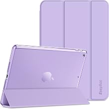EasyAcc Case Compatible with iPad 9th / 8th / 7th Generation (iPad 10.2 inch 2021/2020/2019), Slim Translucent Cover for iPad 7 8 9 Auto Wake/Sleep, Light Purple