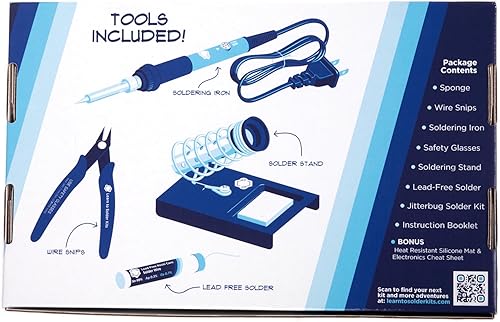 Miniatura 3 de Jitterbug Deluxe Kit  Kit de soldadura de bricolaje para principiantes  Proyectos electrónicos para estudiantes y clases STEM  Herramientas incluidas