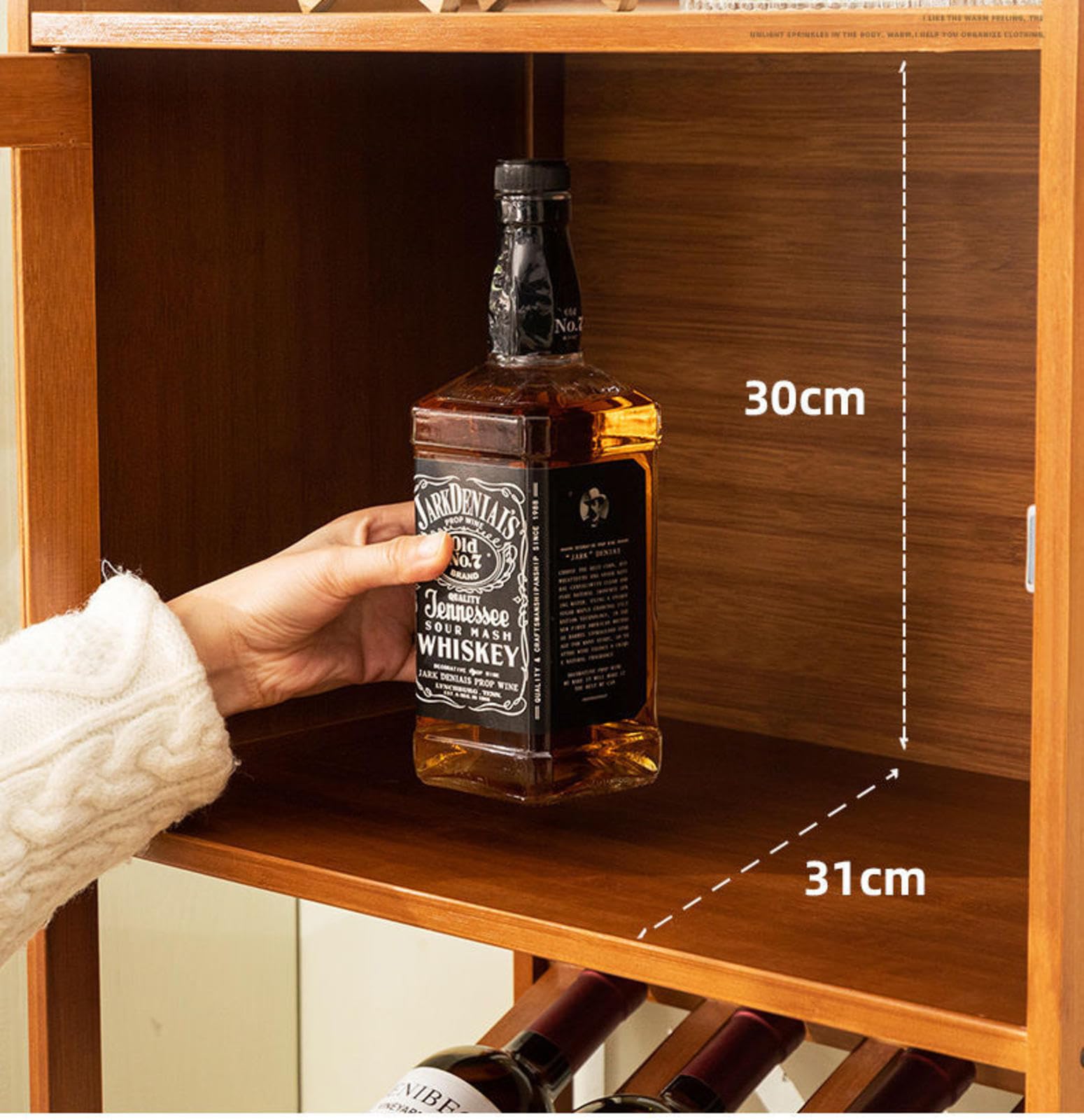 Drewniany Stojak Na Wino Stojak Na Butelki, Mały Stojak Na Butelki Wina, Uchwyt Na Butelkę Wina Slim Stojak Na Wino Stojący, Stojak Na Napoje Butelki Do Piwnicy W Kuchni